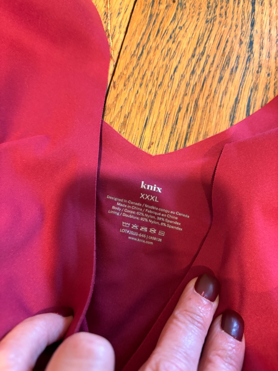 KNIX Red Raspberry Wireless Tank Bra XXXL - Picture 2 of 7